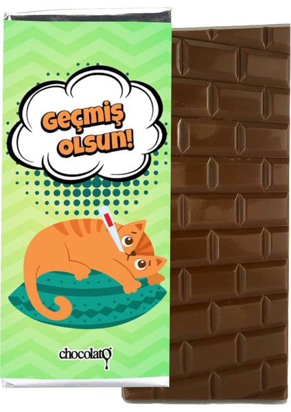 Geçmiş Olsun 100 gr Sütlü Tablet Çikolata