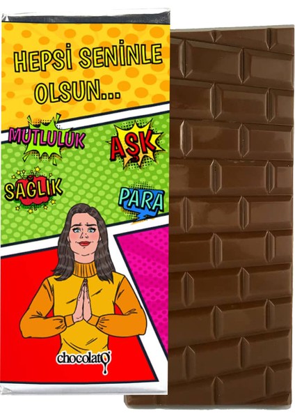 Hepsi Seninle Olsun 100 gr Sütlü Tablet Çikolata