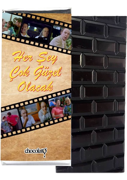 Herşey Çok Güzel Olacak 100 gr Bitter Tablet Çikolata
