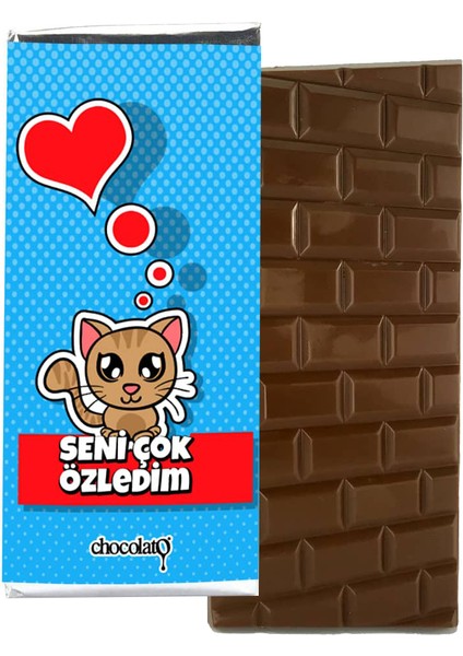 Seni Çok Özledim 100 gr Sütlü Tablet Çikolata