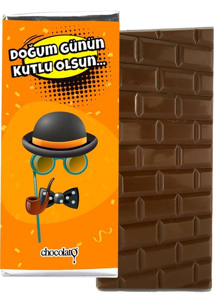 Doğum Günün Kutlu Olsun 2 100 gr Sütlü Tablet Çikolata