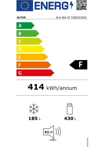 Alk 484 Xı 615 Lt No Frost Buzdolabı