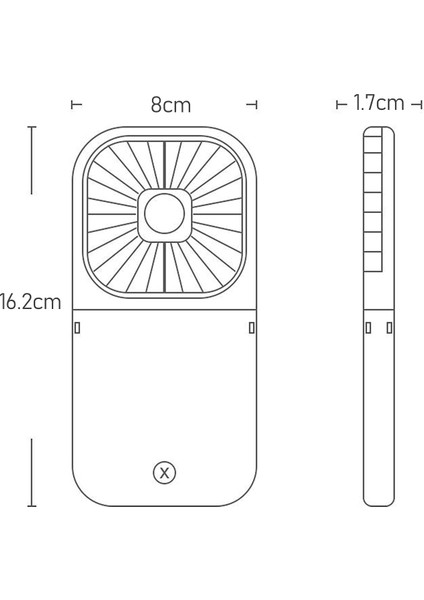 Taşınabilir Fan 3000MAH Katlanır Mini Fan Şarj Edilebilir Açık Ofis Ev Için Dönen Ücretsiz Ayarlama (Yurt Dışından)