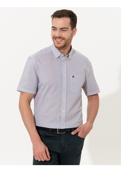 Erkek Lacivert Regular Fit Kısa Kollu Gömlek 50249730-VR033