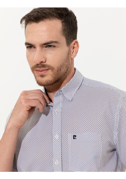 Erkek Lacivert Regular Fit Kısa Kollu Gömlek 50249730-VR033