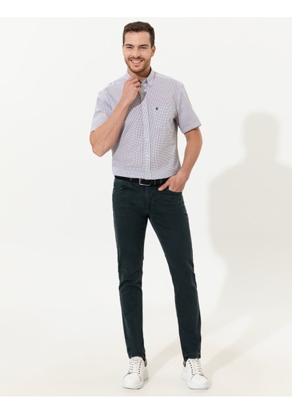 Erkek Lacivert Regular Fit Kısa Kollu Gömlek 50249730-VR033