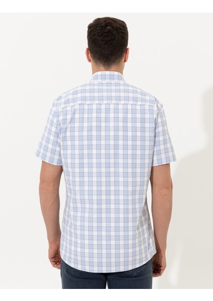 Erkek Açık Mavi Regular Fit Kısa Kollu Gömlek 50249666-VR003 indirimleri