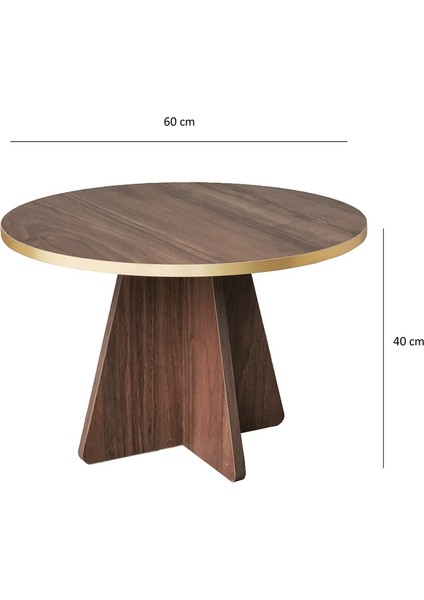 - Mushroom Sehpa Gold / Ceviz