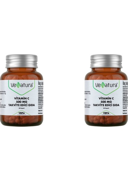 Vitamin C 500 Mg 60 Kapsül 2'li