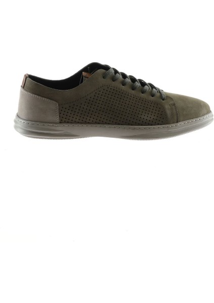 Haki Nbk-Gri Dante Deri Kadın Sneakers