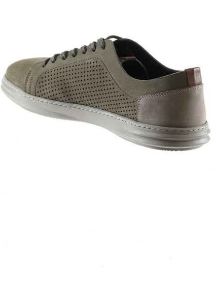 Haki Nbk-Gri Dante Deri Kadın Sneakers