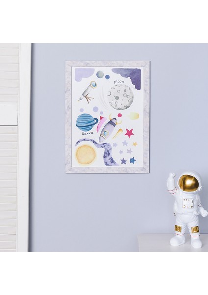 Funny Planets Çerçeveli Poster Tablo