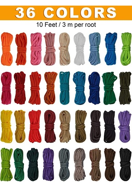36 Parça 10 Feet Paracord Kordon 550 Işlevli Paracord Halatlar Paracord Bilezik Crafting fiyatları