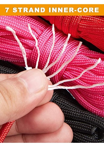 36 Parça 10 Feet Paracord Kordon 550 Işlevli Paracord Halatlar Paracord Bilezik modelleri