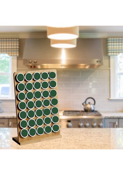Kahve Pod Tutucu Raf Kapsül Depolama Standı Bambu Bazı ile 35 Adet Nespresso Kapsül |