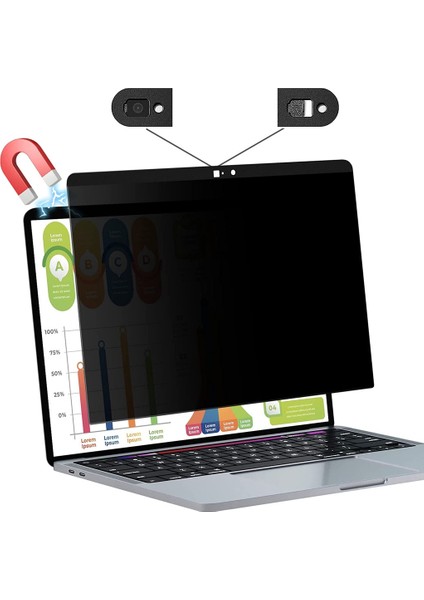 Antogoo V Manyetik Gizlilik Ekranı Filtresi MacBook Air 13'' (201