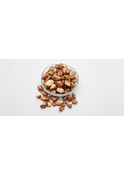 Dekoratif Bakır Renkte Orta Büyüklükte (10-25MM) Çakıl Taşı 350 gr