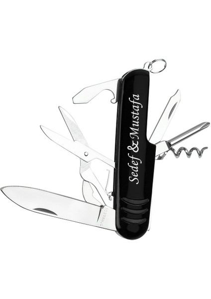 Kişiye Özel Isim Yazılabilir Isimli Çok Fonksiyonlu Hediyelik Kamp Cep Çakısı fırsatları