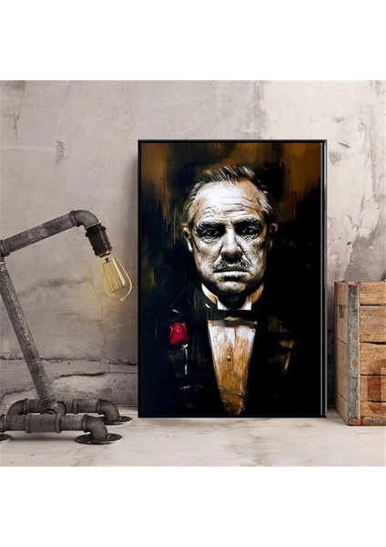 The Godfather Sanatsal Soyut Vintage Poster Renkli Poster