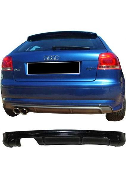 Audi A3 8p 2 Kapı S3 Arka Ek Difüzör Abs Plastik 2005 - 2008 Sol Çift Çıkış fiyatları