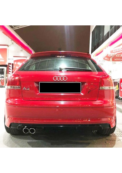 Audi A3 8p 2 Kapı S3 Arka Ek Difüzör Abs Plastik 2005 - 2008 Sol Çift Çıkış modelleri