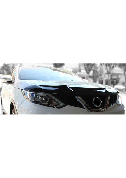 Nissan Qashqai 2014 - 2017 Ön Kaput Koruyucu Rüzgarlığı Piano Black 3.2 mm Kalın Plastik modelleri