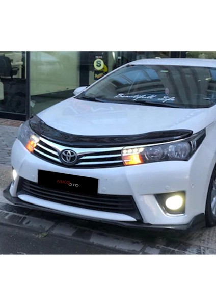 Toyota Corolla 2013 - 2018 Ön Kaput Koruyucu Rüzgarlığı Piano Black 3.2 mm Kalın Plastik fiyatları