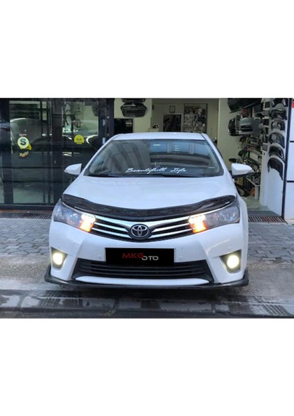 Toyota Corolla 2013 - 2018 Ön Kaput Koruyucu Rüzgarlığı Piano Black 3.2 mm Kalın Plastik modelleri