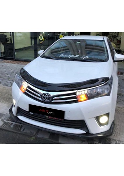 Toyota Corolla 2013 - 2018 Ön Kaput Koruyucu Rüzgarlığı Piano Black 3.2 mm Kalın Plastik fırsatları