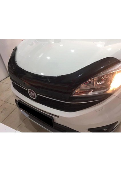 Fiat Doblo 2015 - 2018 Ön Kaput Koruyucu Rüzgarlığı Piano Black 3.2 mm Kalın Plastik fırsatları
