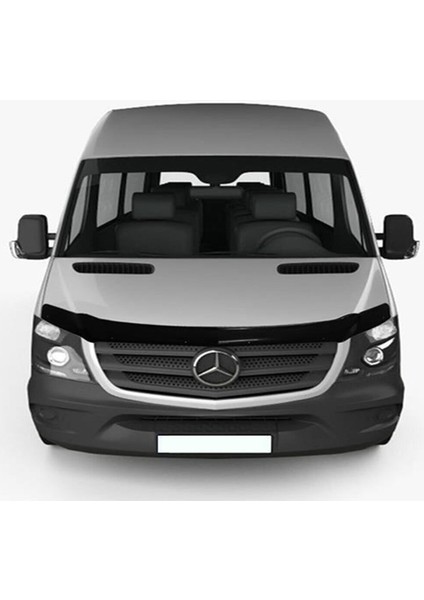 Mercedes Sprinter 2014 - 2018 Ön Kaput Koruyucu Rüzgarlığı Piano Black 3.2 mm Kalın Plastik fiyatları