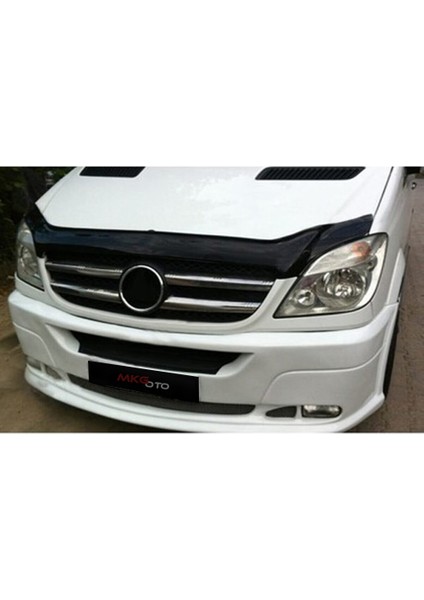 Mercedes Sprinter 2006 - 2013 Ön Kaput Koruyucu Rüzgarlığı Piano Black 3.2 mm Kalın Plastik modelleri
