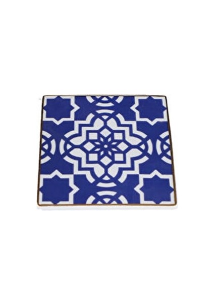 Morocco Desen 7 Mor Bardak Altlığı 10X10 cm