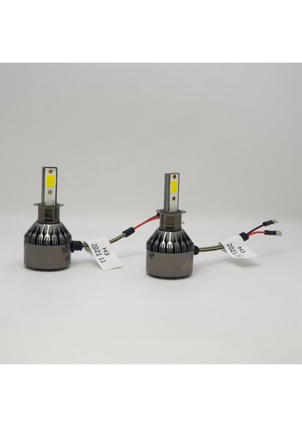 Headlıght H3 12V 24V 48W 10800LM Far ve Sis Ampulu Şimşek Etkili LED Xenon
