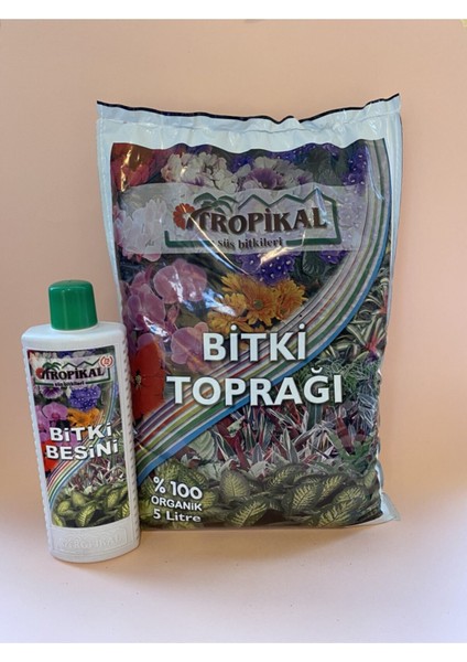 Bitki Toprağı 5 Lt / Genel Bitki Besini 500 Ml