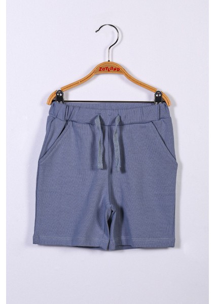 Çocuk Mavi Basic Şort (9AY-4YAŞ)