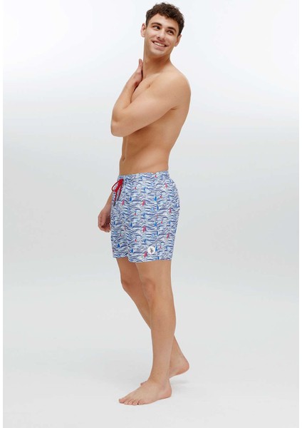 Erkek Mavi Orta Boy Deniz Şortu 22019 fiyatları