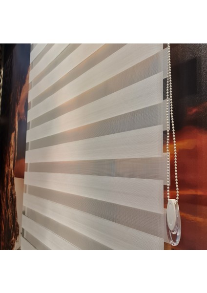 Stor Zebra Perde Ekru Renk (Kırık Beyaz) Düz Etek Dilimsiz Model fiyatları