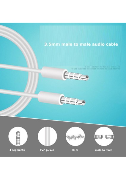 Aux Ses Kablosu 1 Metre Oto Araç Teyp Kablo Müzik Bağlantı fırsatları