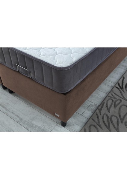 Ipek Mobilya Alto Set  Baza + Başlık + Yatak  Renk Kahverengi 120X200