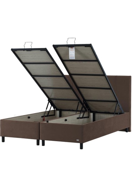 Ipek Mobilya Alto Set  Baza + Başlık + Yatak  Renk Kahverengi 120X200