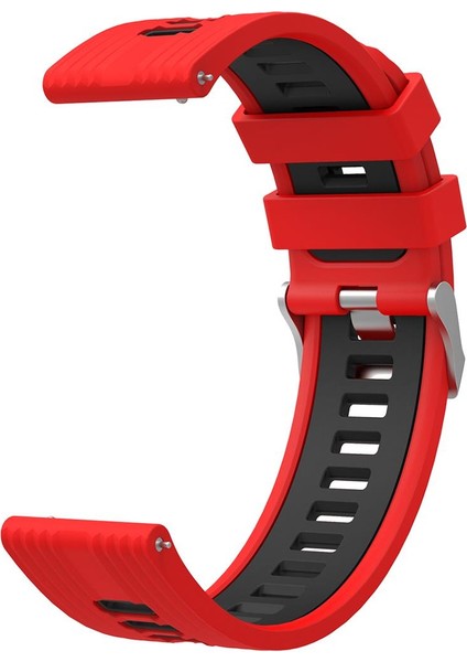 Huawei Watch Gt 2 42 mm Uyumlu Silikon Kordon Çizgili Spor Tasarım Renkli Delikli Spor Kayış fiyatları