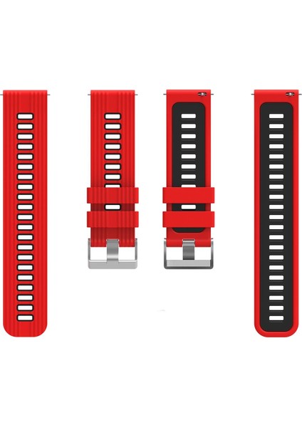 Samsung Gear S3 Uyumlu Silikon Kordon Çizgili Spor Tasarım Renkli Delikli Spor Kayış modelleri