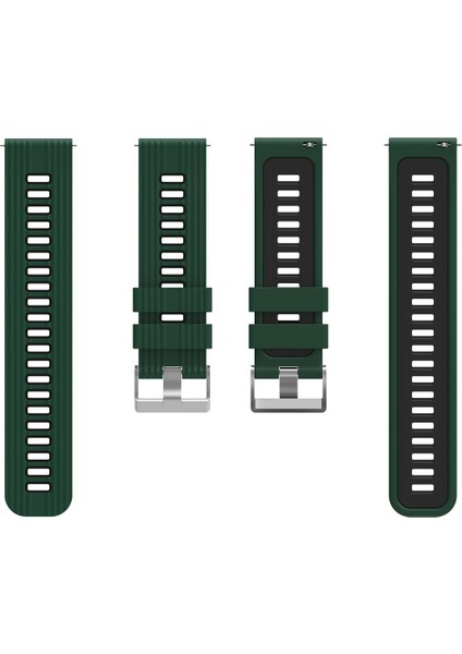 Samsung Gear S3 Uyumlu Silikon Kordon Çizgili Spor Tasarım Renkli Delikli Spor Kayış modelleri