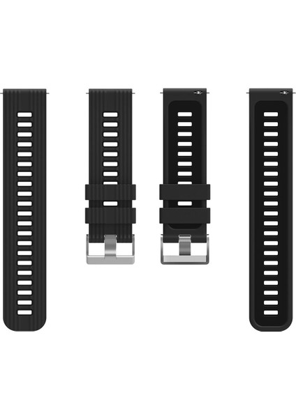 Samsung Galaxy Watch 3 45 mm Uyumlu Silikon Kordon Çizgili Spor Tasarım Renkli Delikli Spor Kayış modelleri
