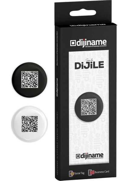 Dijital Nfc ve Qrlı Tag/ Siyah