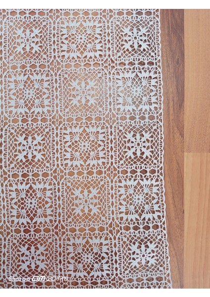 Meiwa Japon Pvc Dantel Raf-Dolap-Çekmeçe-Runner Örtüsü / Ebat : 50 Cmx 5 mt Beyaz Küçük Kare 3 modelleri