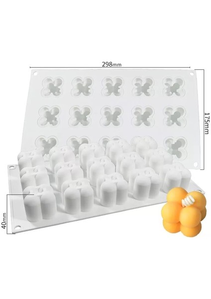 Çoklu Bubble Mum Silikon Kalıbı 15 Li Küçük Boy