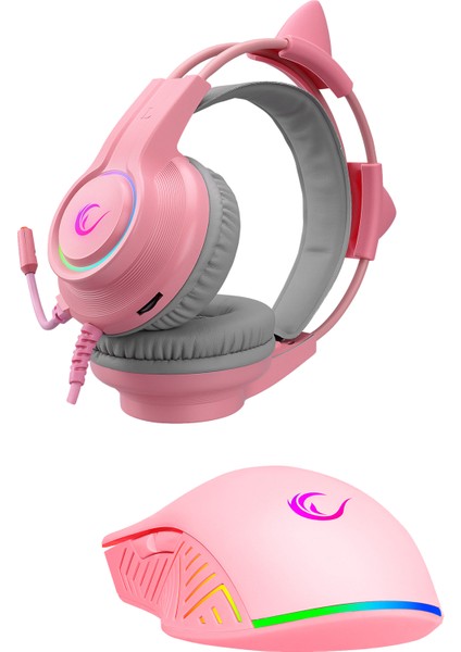 X-Pink Girl Pembe Gaming Oyuncu Seti ( X-Catty Pembe 7.1 Rgb Oyuncu Kulaklık + Spear Rgb 7200DPI Oyuncu Mouse ) fırsatları