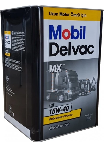 Delvac MX 15W-40 Teneke 18 Litre Motor Yağı ( Üretim Yılı: 2023 )